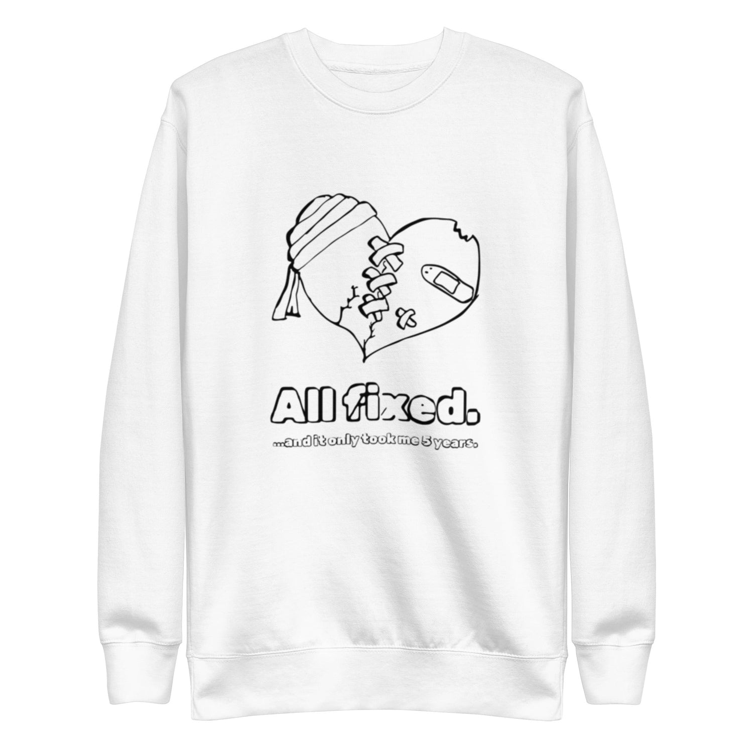 All fixed unisex white Sweatshirt