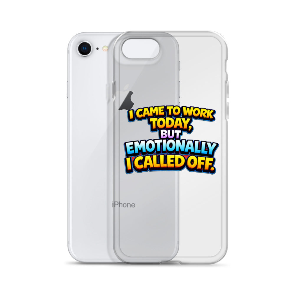 Product mockup funny cell phone case next to an iPhone
