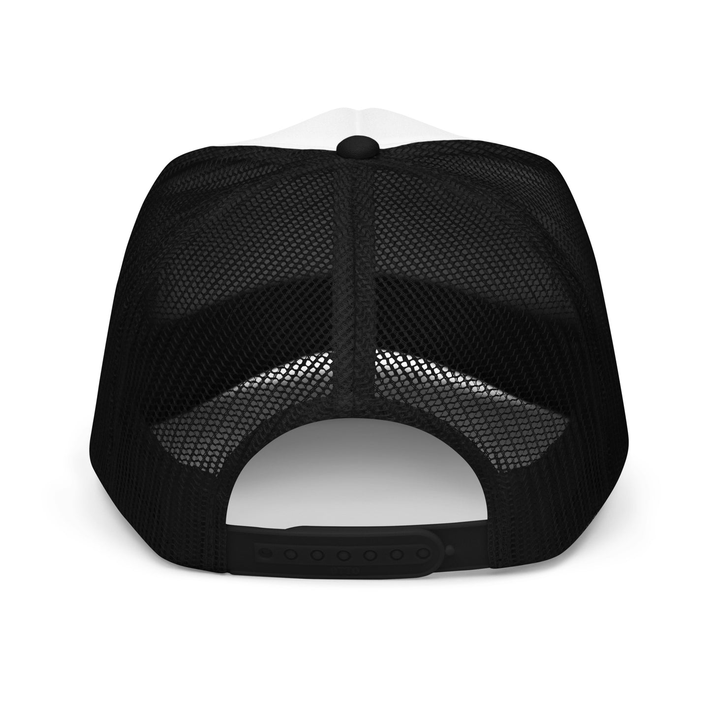 Product mockup funny black trim hat back view