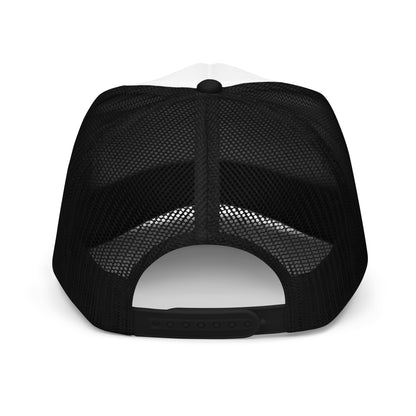 Product mockup funny black trim hat back view