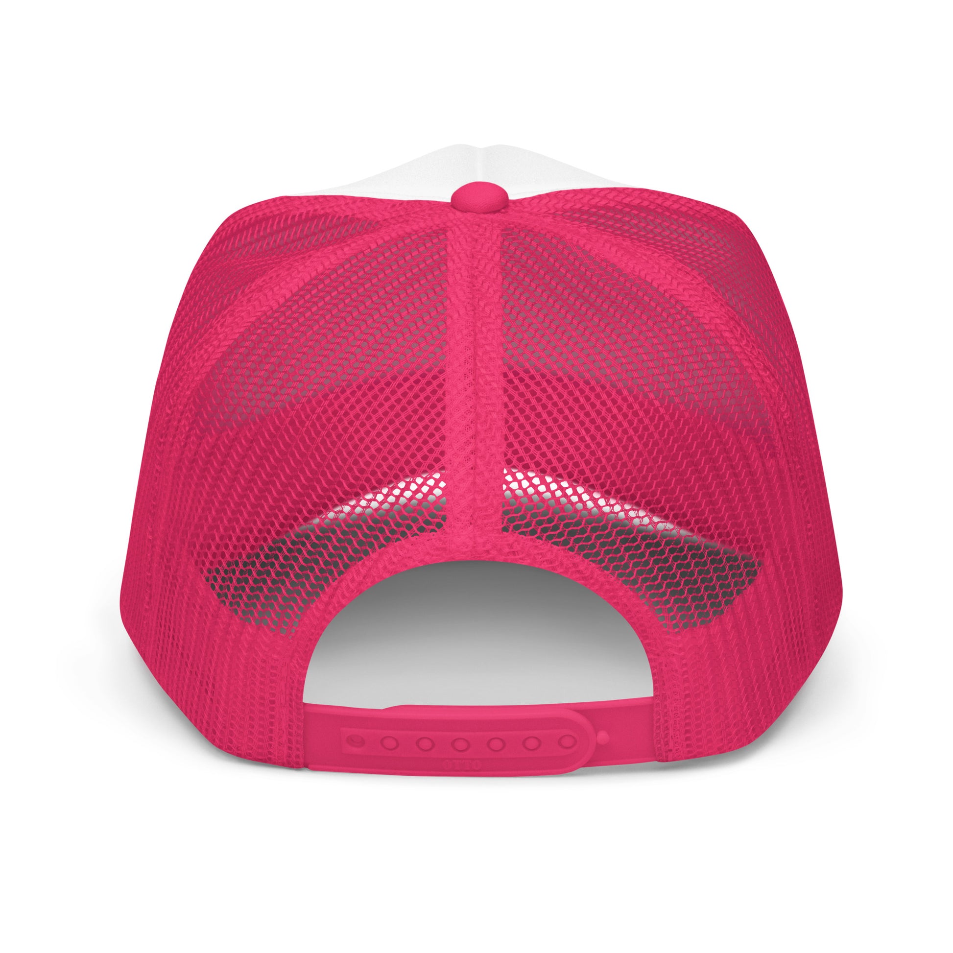 Product mockup funny hot pink back view of hat 