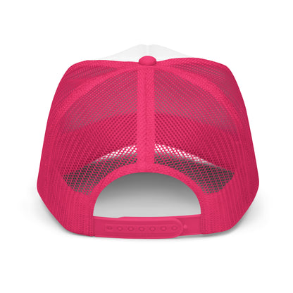 Product mockup funny hot pink back view of hat 