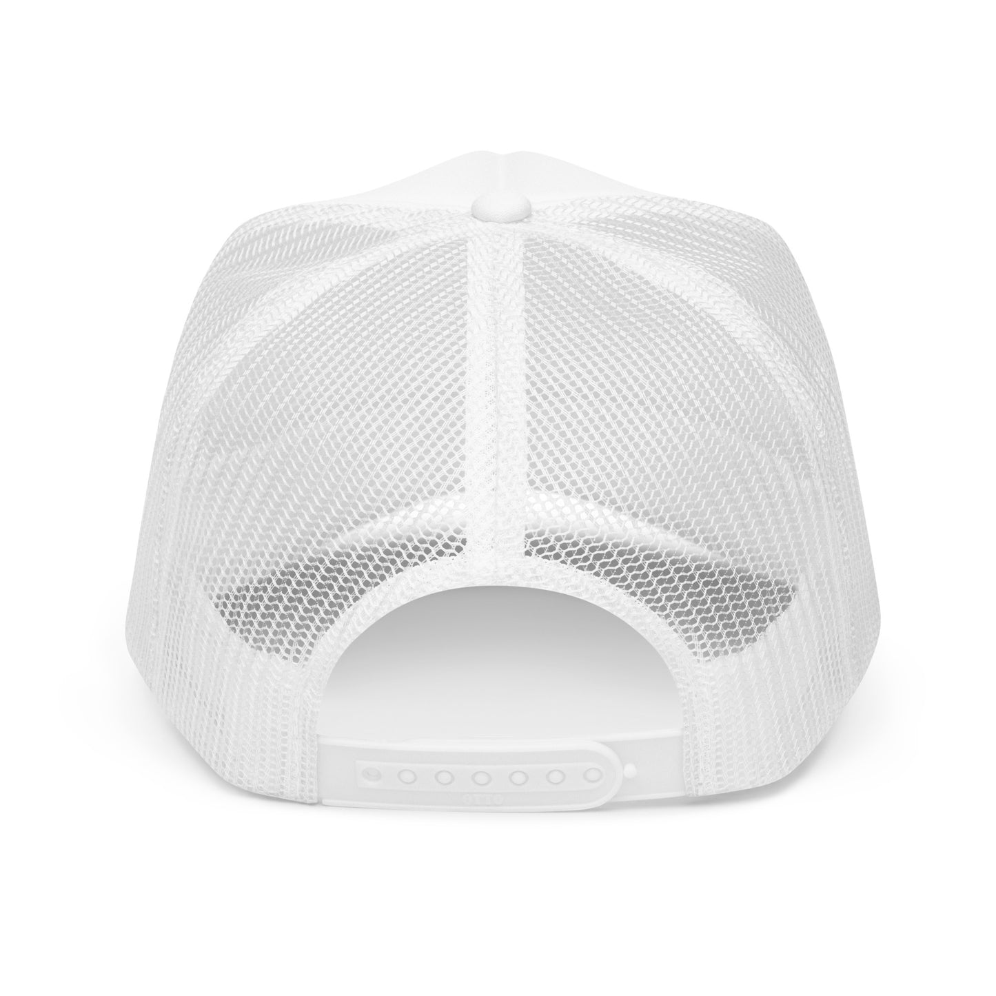 Product mockup funny white hat back view
